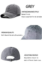Load image into Gallery viewer, Unisex Vintage Washed Distressed Baseball Cap Adjustable Sun Visor Hat,Grey