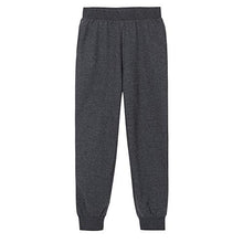 Load image into Gallery viewer, UNACOO Girls Soft French Terry Pull-on Jogger Pants with Loose Fit (deep Grey, xs(3-4 Years))