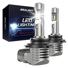 Load image into Gallery viewer, SEALIGHT 9005 LED Bulb 20000 Lumens, 600% Brightness, 6500K Cool White 9005/HB3 LED Bulbs, Plug-and-Play Replacement Bulbs, IP68, Pack of 2