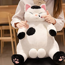 Load image into Gallery viewer, OOPSHANA Stuffed Animal Pillows, Cute Lazy Cat Plush Toys, Stuffed Plush Dolls, Gifts for Children and Girls (heibai-35, Multicolor)