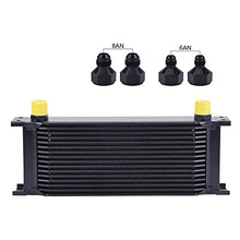 Load image into Gallery viewer, EVIL ENERGY 16 Row Oil Cooler, 10AN Stacked Plate Transmission Engine Cooler Universal Aluminium Black