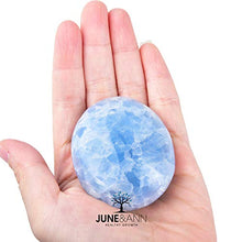 Load image into Gallery viewer, June&Ann Natural Celestite Palm Stones, Healing Gemstone Therapy Worry Crystal Stones for Meditation Chakra Balancing Collection, Irregular Shape
