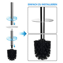 Load image into Gallery viewer, Premium Toilet Brush and Holder,Toilet Bowl Brush with 304 Stainless Steel Long Handle, Hidden Toilet Brush with Durable Scrubbing Bristles for Bathroom Deep Cleaning