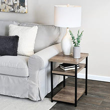 Load image into Gallery viewer, Household Essentials Ashwood Low Square Side End Table with Shelf for Storage