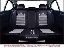 Load image into Gallery viewer, OASIS AUTO Leather&Fabric Car Seat Covers, Faux Leatherette Automotive Vehicle Cushion Cover for Cars SUV Pick-up Truck Universal Fit Set Auto Interior Accessories (OS-008 Full Set, Gray)