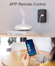 Load image into Gallery viewer, Smart Plug Outlet Extender, WiFi Surge Protector Work with Alexa Google Home, 3USB Ports and 6 Outlets, Wall Adapter Power Strip Plug Receptacles, 2.4G Wi-Fi Only, 15A/1800W