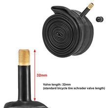 Load image into Gallery viewer, Rainmae 4 Pack 20 Inch Bike Inner Tubes, 20x1.75/1.90/1.95/2.10/2.125 Bicycle Inner Tube Tyres Replacement for 32mm Schrader Valve MTB Bike, Durable Butyl Rubber Bike Tires(Include 2 Tire Levers)