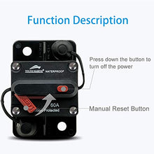 Load image into Gallery viewer, Young Marine Circuit Breaker for Boat Trolling with Manual Reset,Water Proof,12V- 48V DC (Surface Mount-60A)