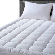 Load image into Gallery viewer, EASELAND Queen Size Mattress Pad Pillow Top Mattress Cover Quilted Fitted Mattress Protector Cotton Top 8-21" Deep Pocket Cooling Mattress Topper (60x80 Inches, White)