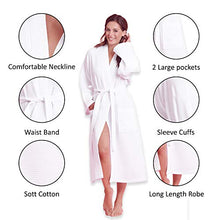 Load image into Gallery viewer, Luxurious Soft Absorbent Lightweight Long Kimono Waffle Spa Bathrobe for Women (Medium, White)