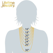 Load image into Gallery viewer, Lifetime Jewelry 3mm Rope Chain Necklace 24k Real Gold Plated for Women Men Teen (Gold, 26)