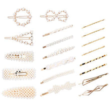 Load image into Gallery viewer, Milacolato 20 Pcs Pearl Hair Clips Artificial Pearl Hair Pins for Women Elegant Handmade Fashion Hair Accessories Pearl Hair Clips for Party Wedding Daily