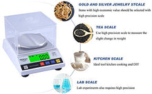Load image into Gallery viewer, CGOLDENWALL High Precision Lab Scale 2000g 0.01g Analytical Balance Kitchen Scale Scientific Scale Counting Scale with Counting and Weighing function (2000g, 0.01g)