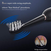 Load image into Gallery viewer, Sporzin Electric Toothbrushes for Adults Sonic Toothbrush Electronic Toothbrush USB Charging Last 60 Days 5 Modes 3 Intensities Smart Timer with 2 Dupont Brush Heads & Travel Case Toothbrush Holder