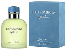 Load image into Gallery viewer, D & G Light Blue By Dolce & Gabbana For Men, Eau De Toilette Spray, 2.5-Ounce Bottle