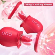 Load image into Gallery viewer, Rose Toy for Woman-Rose Sucking Sex Toy, 3 in 1 Sucking &Licking Rose Vibrator-Dildo G Spot Vibrator Nipple Stimulator,Clitoral Sucking Sex Toy for Couples, Personal Massager Adult Sex Toys for Women
