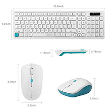 Load image into Gallery viewer, Wireless Keyboard and Mouse Combo,【Full Size Chiclet Keyboard,Long Battery Life】 RECCAZR Ultra Thin 2.4G Cordless Optical Wireless Mouse and Keyboard Set with Nano USB Receiver (White)