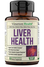 Load image into Gallery viewer, Liver Health Detox Support Supplement - Herbal Blend for Men & Women with Artichoke Extract, Milk Thistle, Dandelion Root, Turmeric, Beet Root, Alfalfa, Choline & Celery Seed. 60 Capsules. Non GMO