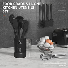 Load image into Gallery viewer, Silicone Cooking Utensils Set - 446°F Heat Resistant Kitchen Utensils,Turner Tongs,Spatula,Spoon,Brush,Whisk,Kitchen Utensil Gadgets Tools Set for Nonstick Cookware,Dishwasher Safe (BPA Free)