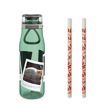 Load image into Gallery viewer, Zak Designs Star Wars The Mandalorian Plastic Water Bottle with Push Button Action, Locking Lid, and Portable Carry Loop, Includes 2 Reusable Straws, (25oz, Baby Yoda/The Child, BPA-Free)