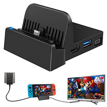 Load image into Gallery viewer, TV Docking Station for Nintendo Switch, WEGWANG Portable TV Dock Station Replacement for Official Nintendo Switch with HDMI and USB 3.0 Port