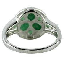 Load image into Gallery viewer, Carillon 1.12 Carat Sakota Emerald Oval Shape Natural Non-Treated Gemstone 14K White Gold Ring Engagement Jewelry for Women & Men
