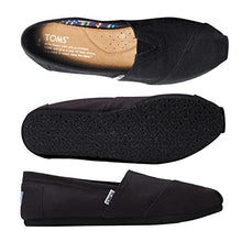 Load image into Gallery viewer, TOMS Women's Classic Alpargata Slip-On Shoe Black On Black Canvas 8.5 M