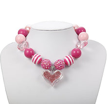Load image into Gallery viewer, FINREZIO 2 Pairs Cute Chunky Bubblegum Necklace and Bracelet Set for Girls