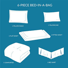 Load image into Gallery viewer, Bedsure Bed in A Bag Comforter Sets Black/Light Grey Twin Size - Microfiber Reversible Bedding Sets 6 Pieces (1 Comforter, 1 Pillow Sham, 1 Flat Sheet, 1 Fitted Sheet, 1 Bed Skirt, 1 Pillowcase)