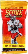 Load image into Gallery viewer, 2021 Panini Score Football Jumbo Fat Pack Sealed 40 Card Pack - Look for Trevor Lawrence and Justin Fields Rookie and Autograph Cards