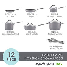 Load image into Gallery viewer, Rachael Ray Cucina Nonstick Cookware Pots and Pans Set, 12 Piece, Sea Salt Gray