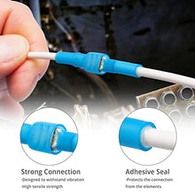 Load image into Gallery viewer, 150 PCS Wirefy Female Spade Connectors - Heat Shrink Spade Connector Kit - Quick Disconnect Wire Connectors - Electrical Spade Terminals - Blue 16-14 Gauge