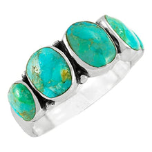 Load image into Gallery viewer, Turquoise Ring Sterling Silver 925 & Genuine Turquoise Statement Ring (SELECT color) (Turquoise, 7)