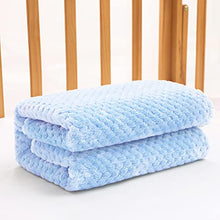 Load image into Gallery viewer, Exclusivo Mezcla Waffle Textured Soft Fleece Blanket, Large Throw Blanket(Mint Green, 50 x 70 inches)- Cozy, Warm and Lightweight