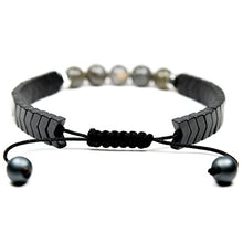 Load image into Gallery viewer, Radiant Labradorite and Hematite Bracelet - Handcrafted Gemstone Beaded Jewelry for Men & Women