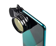 Load image into Gallery viewer, ORPHEK LENS – 2020 Kit for Smartphones – 4 Included: Macro, CPL 37mm Polarized, 15,000k Orange, 20,000k Yellow – For ALL smartphone models: iphone, samsung, huawei, google pixel, tablets and more!