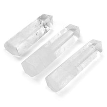 Load image into Gallery viewer, CrystalTears Set of 3 Natural Quartz Rutilated Labradorite Clear Crystal Self Standing Healing Crystal Point Faceted Prism Wand Reiki Balancing