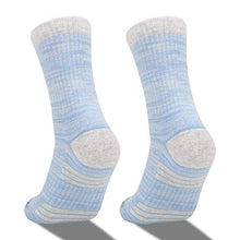 Load image into Gallery viewer, YUEDGE Women's Hiking Walking Socks 5 Pack Outdoor Recreation Socks Moisture Wicking Cushion Crew Socks(Grey, Large)