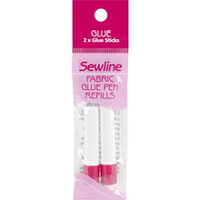 Load image into Gallery viewer, Sewline Water-Soluble Fabric (2 Pack), Blue Glue Pen Refill, 2 Count