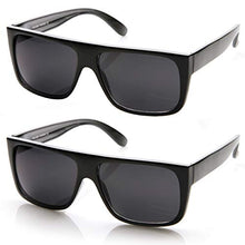 Load image into Gallery viewer, Classic Old School Eazy E Square Flat Top OG Loc Sunglasses (2-Pack Black)
