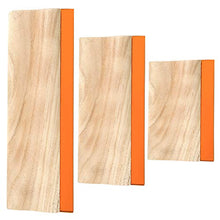 Load image into Gallery viewer, Caydo 3 Pieces 3 Sizes Screen Printing Squeegee, 75 Durometer Wooden Ink Scraper for Screen Printing Fabric, 5.9 Inch, 9.4 Inch and 13.7 Inch
