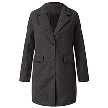 Load image into Gallery viewer, WYTong Women's Fashion Long Sleeve Cardigan Autumn And Winter Long-sleeved Woolen Casual Sweater Coat(Gray,L)