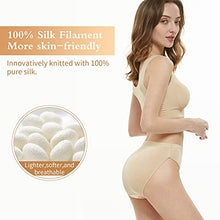 Load image into Gallery viewer, Viamulion Women’s 100% Pure Mulberry Silk Knitting Panties for Women lady Underwear Briefs (3Pack)
