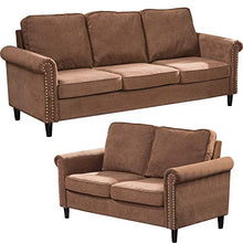 Load image into Gallery viewer, Sofa Set Sectional Sofa for Living Room Modern Sofa Couch and Sofas Contemporary Fabric Loveseat Sofa for Home Furniture 3 Seat Futon