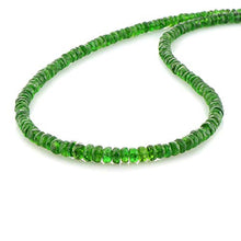 Load image into Gallery viewer, NirvanaIN Genuine Chrome Diopside Necklace Stunning Elegant Necklace Green Stone Necklace Healing Necklace Adjustable Sterling Silver Lock Necklace