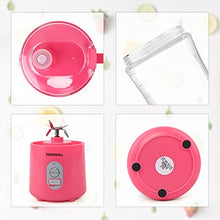 Load image into Gallery viewer, Portable Blender, Smoothie Blenders, Personal Size Blender USB Rechargeable Smoothies and Shakes Juicer Cup, 4000mAh Battery Strong Power Pink