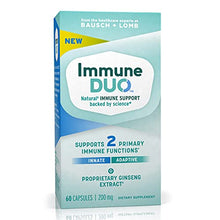Load image into Gallery viewer, Ginseng Immune Support by Immune Duo, American Ginseng Extract, Dietary Supplement, Naturally Derived, 60 Capsules, 200mg, Multi