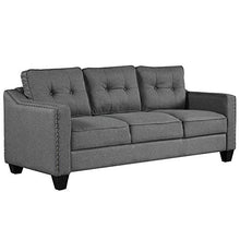 Load image into Gallery viewer, Harper & Bright Designs 3 Pieces Living Room Sets, Couch Set for Living Room with Sofa Loveseat and Armchair (Nail Trim - Grey)