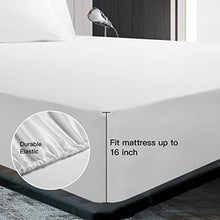 Load image into Gallery viewer, HooSeen 4-Pieces Bed Sheets Set 1800 Series Microfiber-Wrinkle & Fade Resistant, Deep Pocket, Hypoallergenic Bedding Set, Pillow Case (White, King)