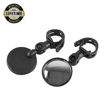 Load image into Gallery viewer, 2PCS Bike Mirrors, Safe Rearview Mirror Bicycle Cycling Rear View Mirrors Adjustable Rotatable Handlebar Mounted Convex Glass Mirror for Mountain Road Bike (Black - 2 Pack)